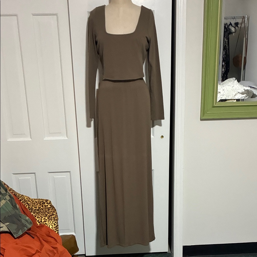 Free People Tan Long Sleeve Set